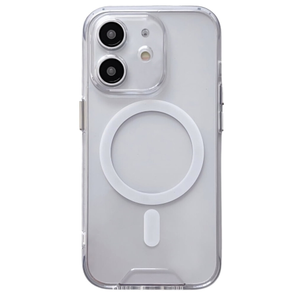 For Compatible With Iphone 11 Space Magsafe Acrylic Hybrid Tpu Phone Case(Transparent) 9450273085418