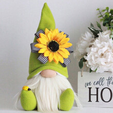 Biene Gnom FrüHling Sonnen Blume Puppe Dekor, Hand Gemachte  PlüSch Gesichtslose Puppe Ornamente, Schlaf Zimmer Desktop Gnome Ornamente B