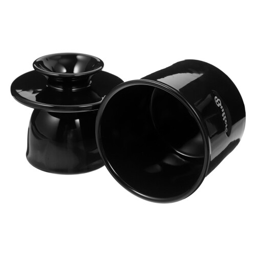 Reusable Ceramic Butter Keeper Black for Kitchen and Restaurant Use
