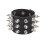Δερμάτινο βραχιόλι Punk Spike Rivets με μεταλλικό περίβλημα, μαύρο ρυθμιζόμενο βραχιόλι 1