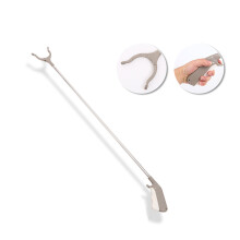 Versatile Claw Grabber with Rotating Jaw Stainless Steel Picker Extra Long Grabber for Elderly Lightweight Mobility Tool Ergonomic Trigger Handle