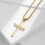 Crucifix Pendant Necklace Adjustable Titanium Steel 6