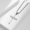 Crucifix Pendant Necklace Adjustable Titanium Steel 7