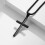 Crucifix Pendant Necklace Adjustable Titanium Steel 8