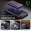 Capa tipo carteira com bloqueio RFID compatível com Samsung Galaxy S25 5G de 6,2 polegadas, MagSafe, 7 compartimentos para cartões, suporte, aba 4