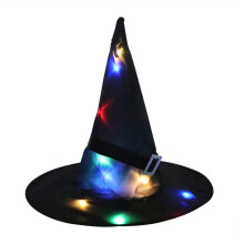 Portable Drinking Devices Funny Halloween Props Witch Hat With Light String Waterproof Costume Accessory For Trick Or Treat Add Mystery To Your