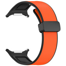 Szilikon + bőr óraszíj mágneses zárral, Samsung Galaxy Watch Ultra kompatibilis