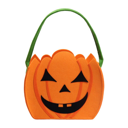 Τσάντες για κεράσματα ή κόλπα για το Halloween: Πορτοκαλί τσάντες από τσόχα με