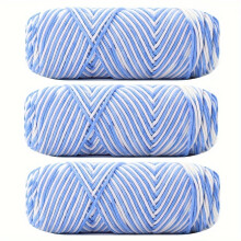 3 Pack 100g Knitting Wool Ball With Soft 8-strand Milk Cotton Crocheted Ball of Yarn Used For DIY Hat Scarves Hand Weaving
