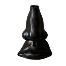 Stylish Home Accent for Living Room, Artistic Ceramic Sculpture with Abstract Body Vase Design, Unique Flower Holder for Wedding Party Birthday Decor