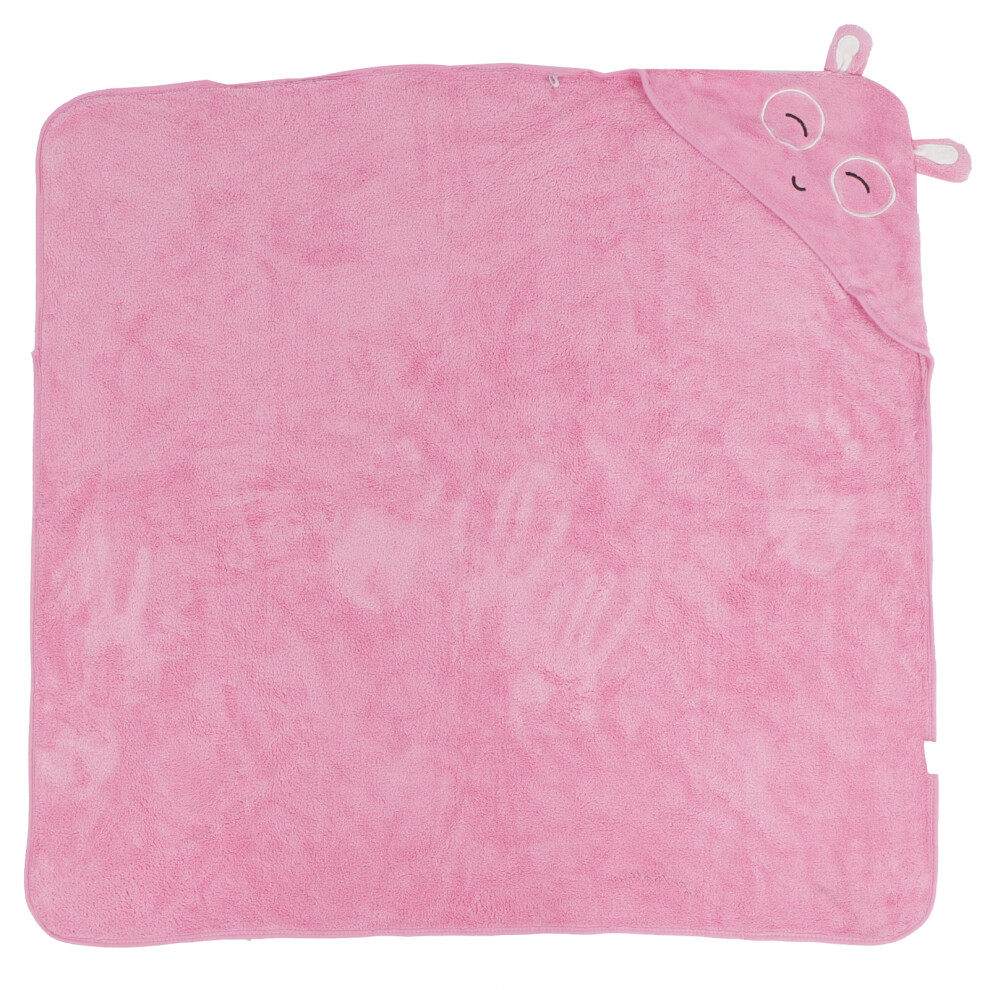 Suitable For Sensitive Skin Hooded Baby Towel Coral Fleece Fabric With Adorable Animal Design Quick Drying Towel For Bath Time And Everyday Use Orange