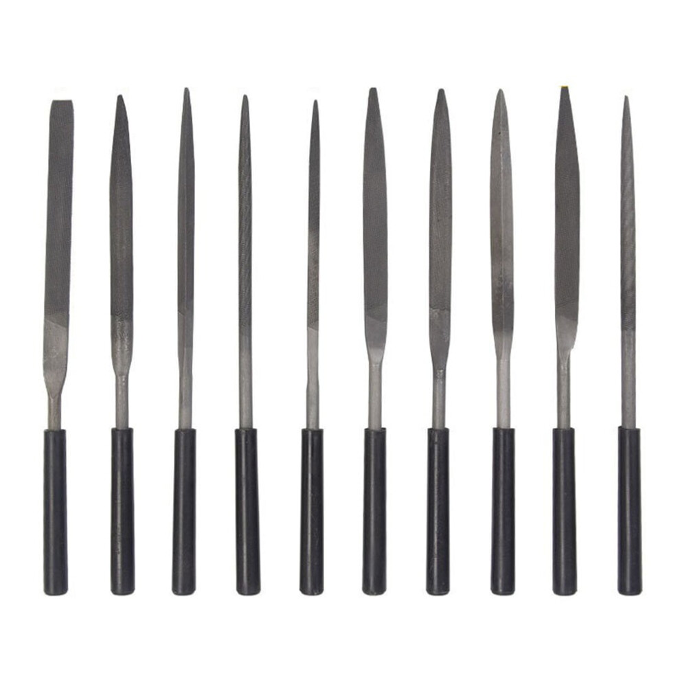 10Pcs 3X140mm Needle Files Set Grinding For Wood Carving Metal Glass Stone 9087558499020