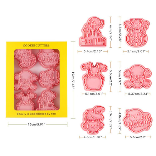 Food-Grade Baking Tools, Clear Embossing Texture For Themed Cookie Cutters 1