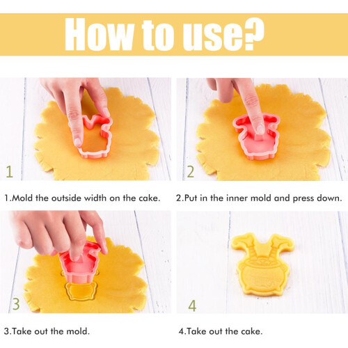 Food-Grade Baking Tools, Clear Embossing Texture For Themed Cookie Cutters 2