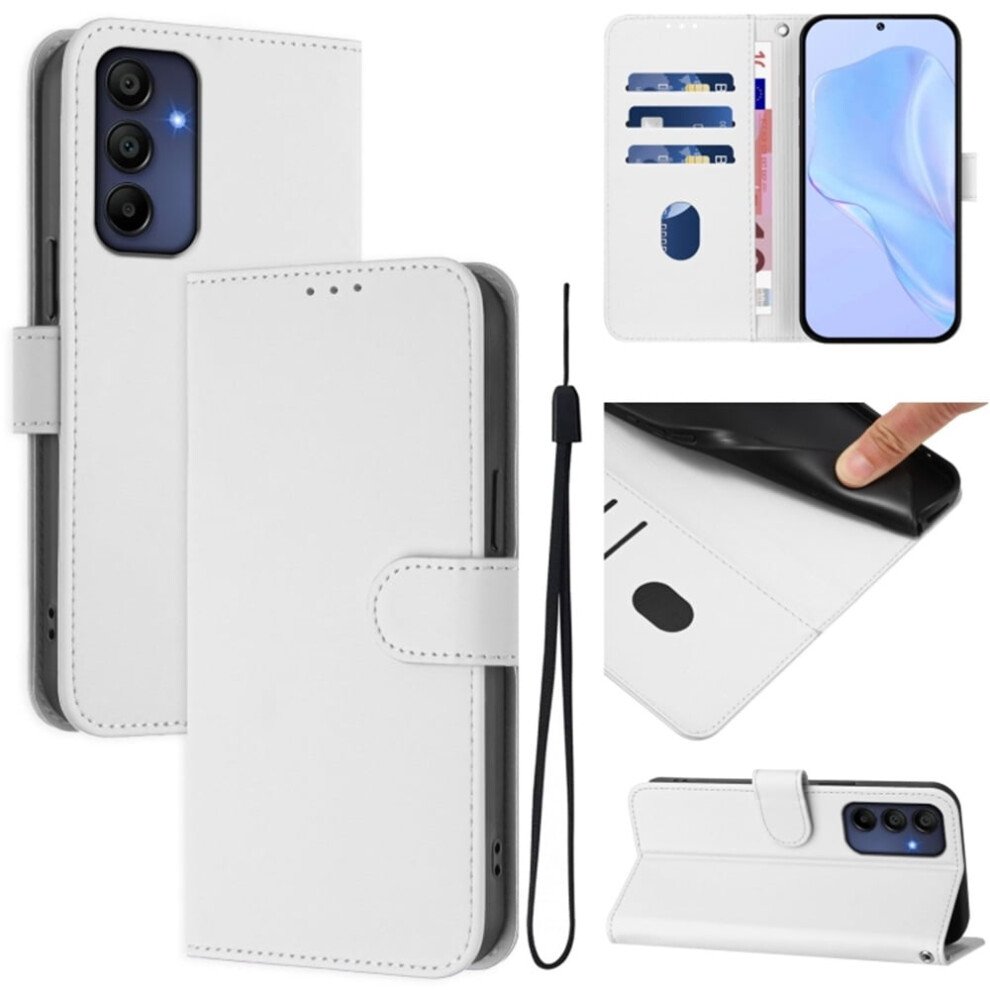 Wallet Case Compatible With Samsung Galaxy A16 4G/5G Â Pu Leather Magnetic Flip Folio With 3 Card Slots & Wrist Strap, White 9313598247223