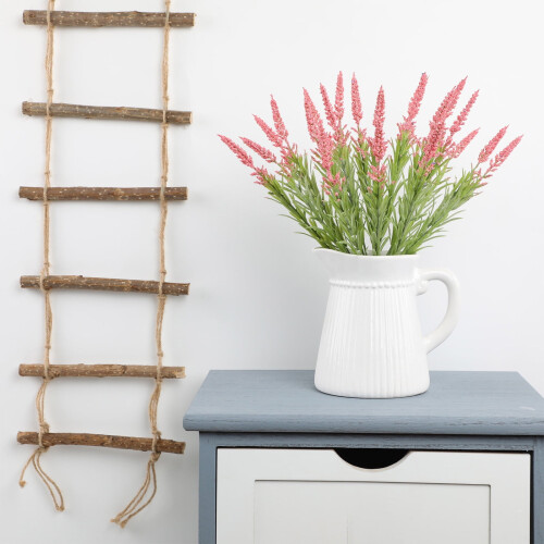 Hastes artificiais de lavanda de 35 cm (14 polegadas) com arame flexível, decoração floral realista para arranjos em vasos e festas. 1
