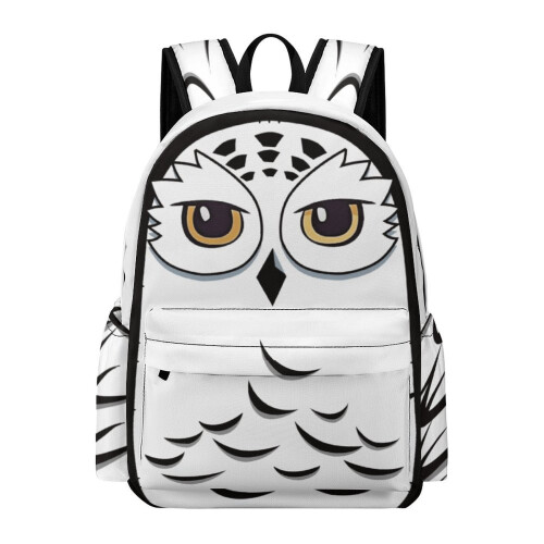 Mochila Coruja de 17 polegadas em tecido Oxford, estilo casual, ideal para o dia a dia.