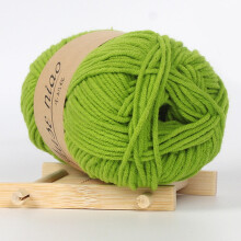PRYESS Solid Medium Cotton Yarn, Cotton Wool for Hat Making, Fine Yarn for Scarf and Sweater, #F