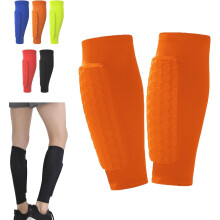 Shindefender Shin Guards with Honeycomb Pads – Kids & Adult Compression Sleeves, Compatible with Shin Defender