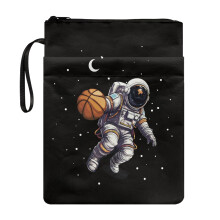 Buchaufbewahrungstasche aus Polyestergewebe, waschbar, 29 x 22 cm (11,4 x 8,66 Zoll), Astronautenball