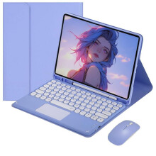 Carcasă subțire cu tastatură inteligentă pentru iPad Mini5/4/3 (7,9"), detașabilă, cu touchpad și suport pentru creion încorporate, funcție