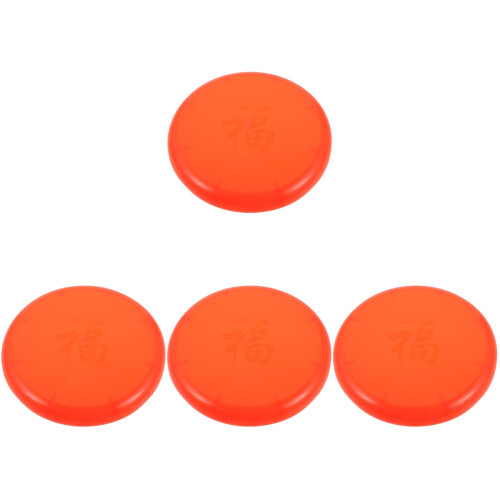 4Pièces Siège Rond Plastique Orange Pour Usage
