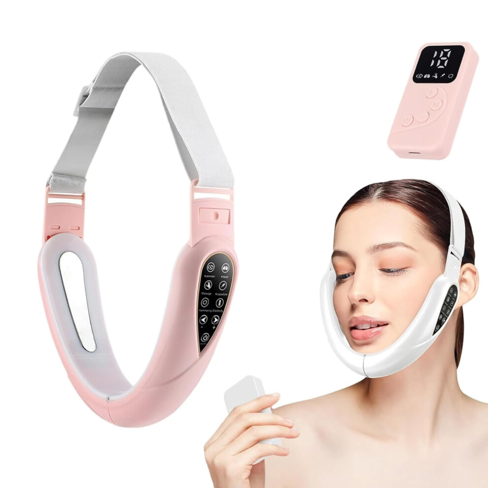 4-in-1 Facial Massager with 5 Modes & 15 IntensitiesâTightens Jawline, Reduces Sagging Skin, Compatible with Double Chin Care