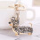 Teckel sleutelhanger hanger van legering en strass-steentjes 3