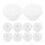 Sink Overflow Cover Round White Plastic 10 pcs 1