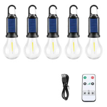 Solar LED Camping Lantern with Clip Hook 3 Modes