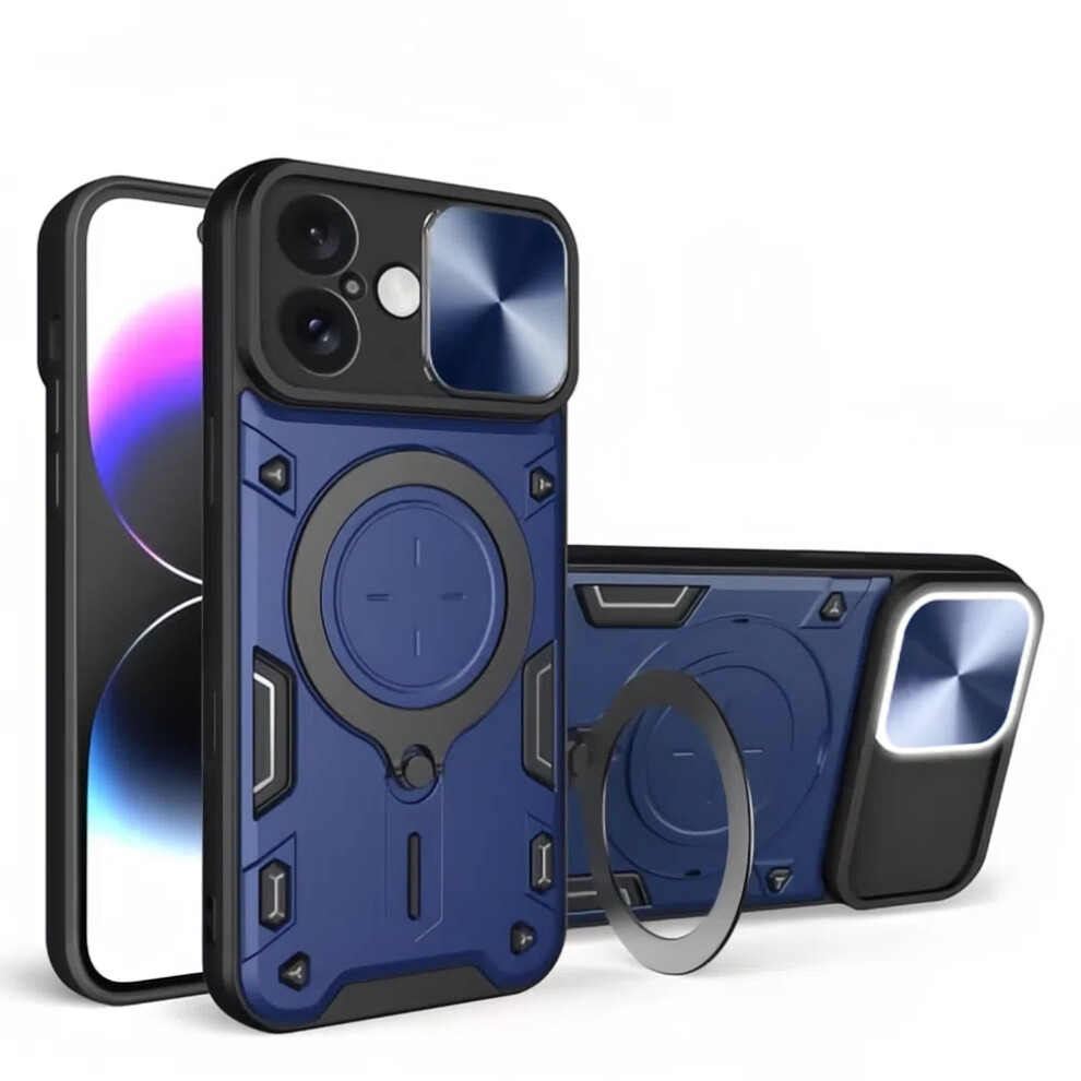 Iphone 16 (6.1") Heavy Duty Rugged Case With Magnetic Car 908436835275