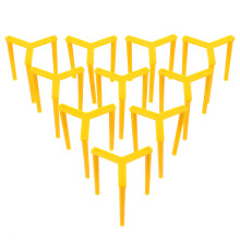 300Pcs Yellow Plastic Pizza Stand Tripod for Tabletop Baking