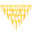 300Pcs Yellow Plastic Pizza Stand Tripod for Tabletop Baking 1