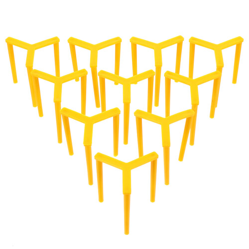 300Pcs Yellow Plastic Pizza Stand Tripod for Tabletop Baking
