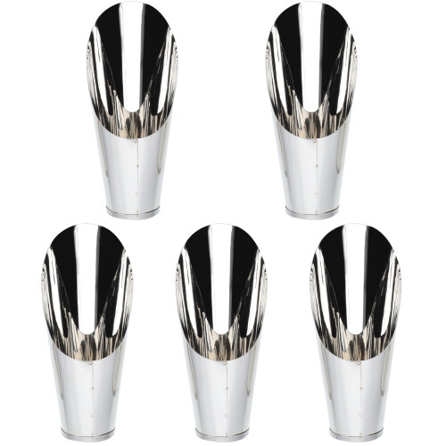 5Pcs Small Garden Buckets Silver Soil Dig Lightweight Portable