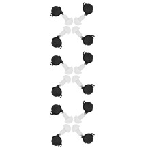 12Pcs Multi Abs+iron Cat Cage Casters Pets Cage Wheels Easy Assembly