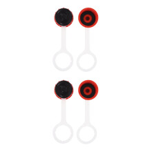 4Pcs Durable Lawn Mower Tank Gas Cap with Rubber Gasket Orange PP