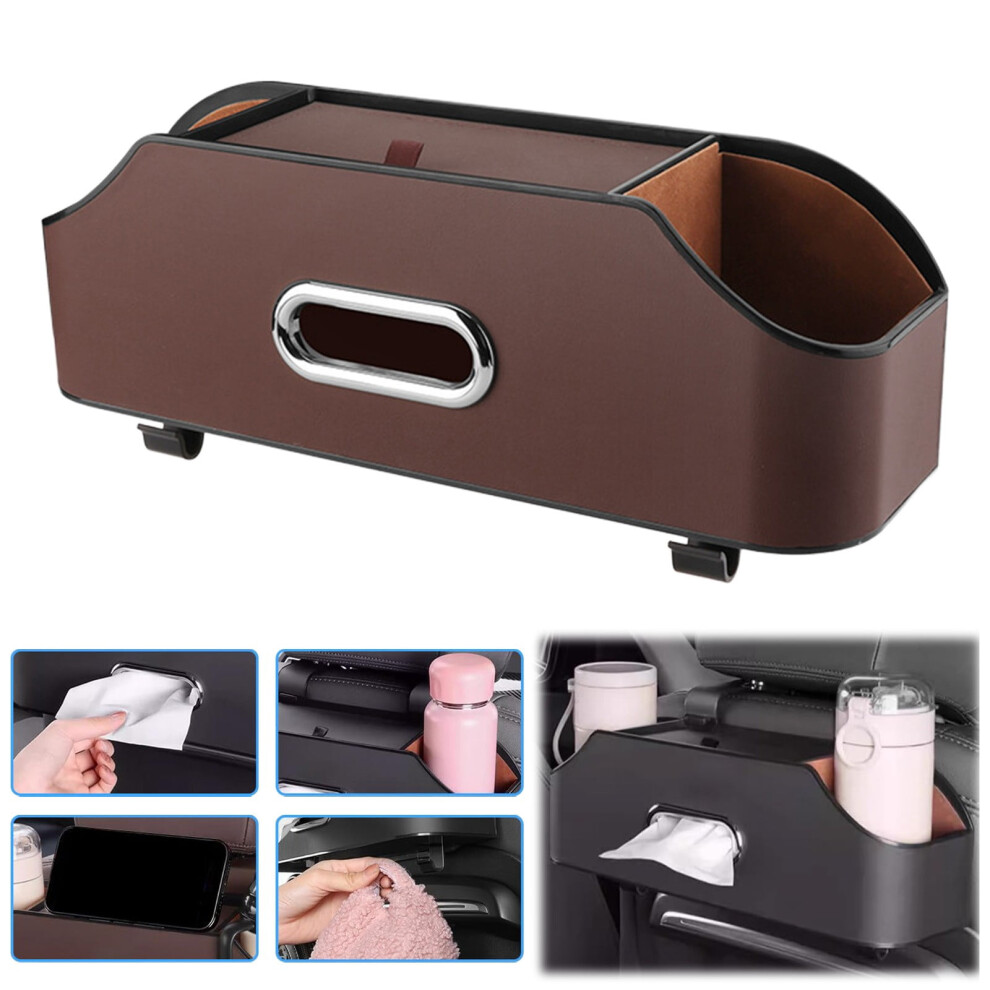 4-In-1 Car Backseat Organizer With Tissue Slot, Compatible With Most Cars, No Cup Holders Or Hooks 9496895281012