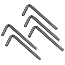 ULTNICE L Shaped Hexagon Wrench Carbon Steel 5Pcs 1.6x0.2x0.2in Black Hand Tool