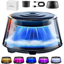 Cloud Mist Car Diffuser, USB Rechargeable, 5 Ambient Lights, Adjustable Mist & Intensity, Compatible with All Cars