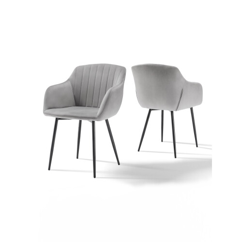 (Light Grey, Set of 2) GOEURVANT Dining Chairs 2