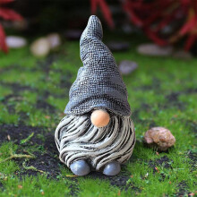 Gnomos de Jardim Naxoaeo Lavanda Decorativos – Gnomos de Jardim em Resina Roxo Pastel para Ambientes Internos e Externos, Decoração de Primavera