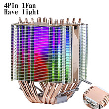 Refroidisseur d'ordinateur Ă double tour Ă 6 caloducs, ventilateur de refroidissement pour processeur, installation sur socket LGA775, 115x1200,