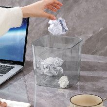 Cute Desktop Wastebasket Household Living Room Transparent Toilet Waste Bathroom Bathroom Storage Bucket