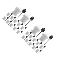 40Pièces Verrines Fleur Pot Plastique Blances Pour Mousse Et Gâteaux