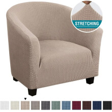 Stretch Club fotel huzat, 1 darabos, hordó alakú kádas kanapéhuzat, bútorvédő, jacquard kanapéhuzat