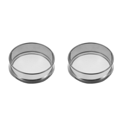 2Pièces Tamis Fine Acier Rond Cuisine Argent