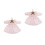 2Pièces Robes Élégantes Rose Dentelle Pour Ob11 Usage Décoratif 1