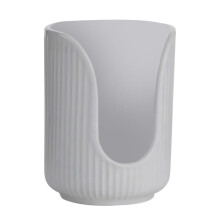 Plastic Cup Holder Organizer for Kitchen & Bathroom – Vertical Stripes Design, Compatible with Disposable Paper Cups