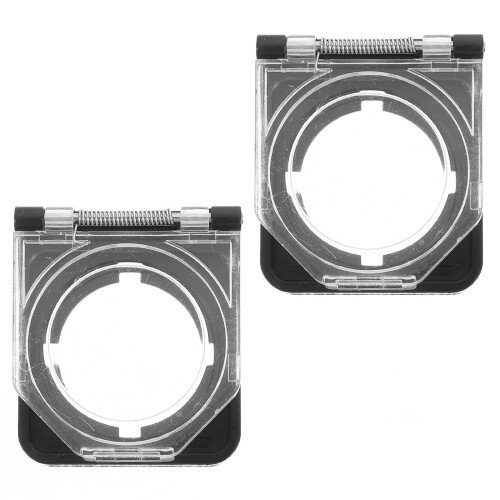 2Pièces Protections Boutons Plastique Transparent Facile Installation